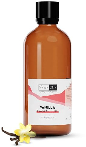 Freshskin Beauty LTD | Vanilla Fragrance Oil 100ml - for use in Creating Candles, Bath Bombs, Soap Making, Reed Diffusers & Wax Melts - Cosmetic Grade