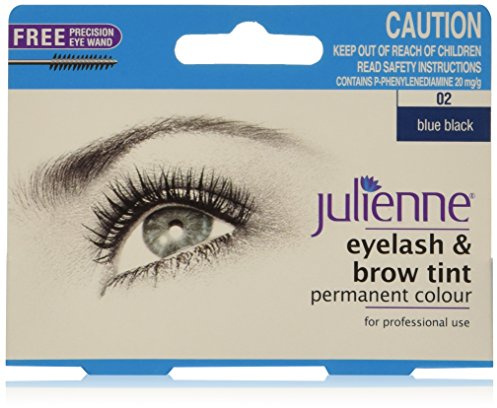 Julienne Eyelash and Eyebrow Permanent Blue Black 02 Colour Tint 15ml