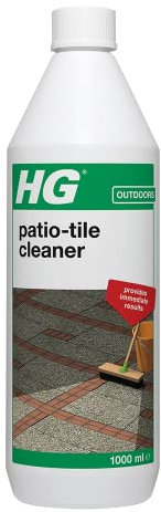 HG Patio Tile Cleaner – Concentrated Outdoor Floor Cleaner for Terraces & Paving – Removes Dirt, Algae & Stains from Concrete, Gravel & Stone Tiles – Fast-Acting Formula – 1 Litre