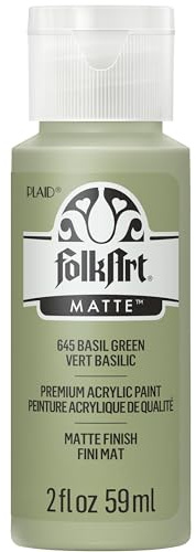 FolkArt Acrylic Paint in Assorted Colors (2 Ounce), 645 Basil Green