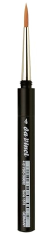 da Vinci Travel Series 1573 CosmoTop Spin Watercolor Brush, Round Synthetic with Protective Case Handle, 4