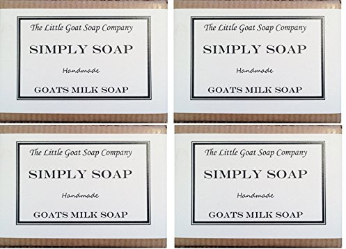 4 x Simply Goats Milk Soap. Unscented 100g. Sensitive Skin. Eczema, Psoriasis, Dermatitis. Dry Skin