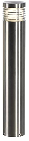 SLV luminaria de pie VAP SLIM 60 / iluminación de exterior para caminos, paredes, entradas, lámpara led de jardín de exterior / E27 IP44 20 W acero inoxidable