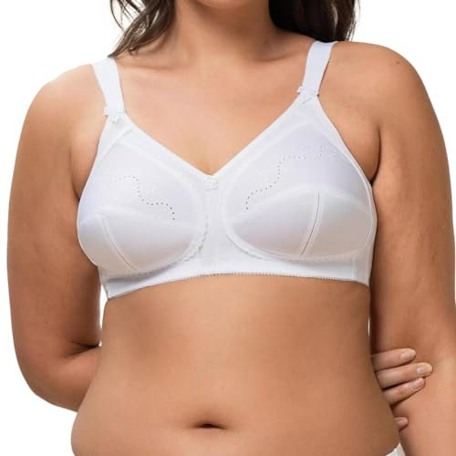 Triumph Womens Doreen + Cotton 01 Non-wired Bra, White, 48G UK