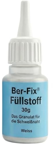 Ber-Fix fyllnadsmedelsgranulat för industri- och superlim – perfekt svetssöm reparation, vit, 30 g