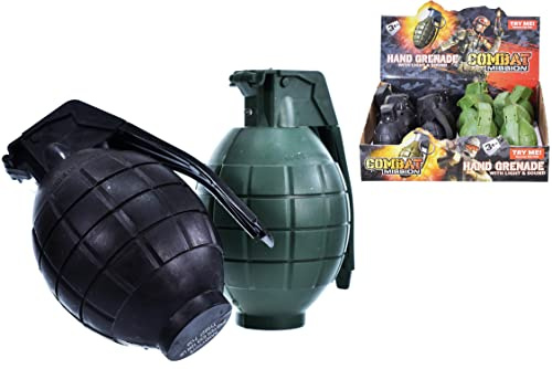 Toyland® 10cm Jouet en Plastique Grenade à Main - avec lumières et Son - Robe de fête - Sac de soirée