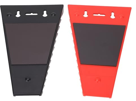 Organizador de llave magnética ABS pesada AB 24 Slots Solución de almacenamiento de herramientas con soporte de estante de llave móvil para taller de garaje Red Black 2pcs