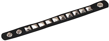 Bristol Novelty BA186 Punk Armband mit Bolzen, Silber