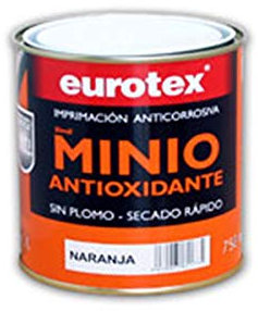 EUROTEX Minio antioxidante sin plomo es una imprimación anticorrosiva de última generación, ideal como primera mano sobre hierro. - 750 ml -