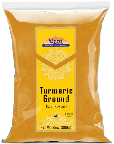 Rani Turmeric (Haldi) Root Powder Spice, (High Curcumin Content) 28oz (800g) ~ All Natural | 100% Pure, Salt Free | Vegan | Gluten Friendly | NON-GMO | Kosher | Indian Origin