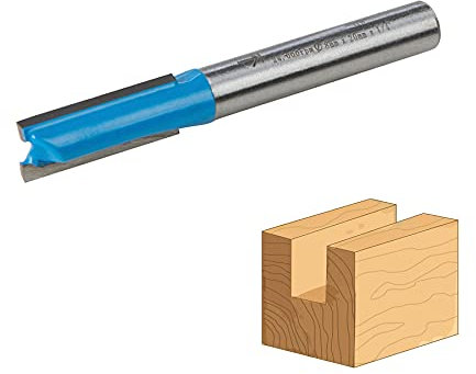 Dapetz ® Straight Twin Flute Router Bit Cutter 1/4 Shank Tungsten Carbide Tipped TCT Grooving Metric 8mm x 20mm Fits with Bosch, Makita & DeWalt Routers