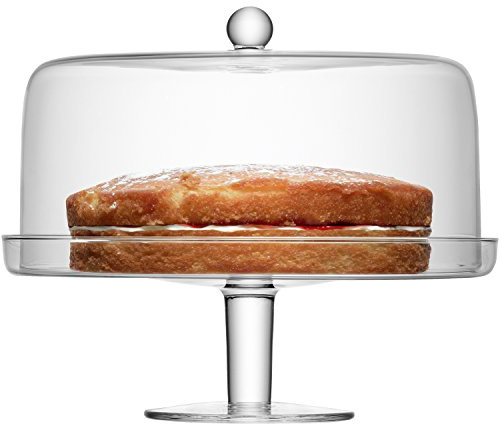 LSA International KL03 Présentoir à gâteau avec cloche Klara, diamètre 33/30 cm, transparent