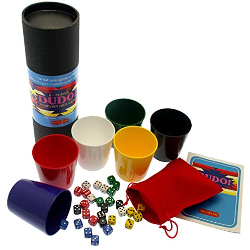 Brimtoy Dudo - Peruvian Dice Game, The Original Liar's Dice Game from Peru - 6 Player Family Dice Game, Age 14+, for 2-6 Players