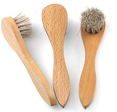 Set of 3 Cathcart Elliot Horse Hair Shoe Polish Applicator Brushes Daubers
