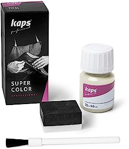 Tinte para Zapatos y Bolsos de Cuero y Textil con Esponja y Brocha, Kaps Super Color, 70 Colores (153 - cáscara)