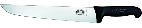 Victorinox Küchenmesser Schlachtmesser Fibrox Cuchillo Carnicero,5.5203.36, Acero Inoxidable, Negro, 36 cm