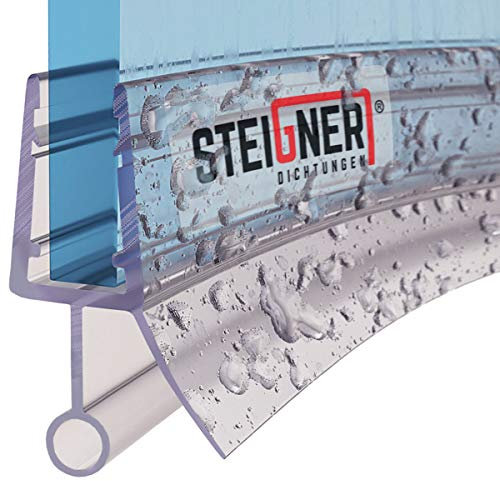 STEIGNER Duschdichtung, 170cm, Glasstärke 6/7/ 8 mm, Gebogene PVC Ersatzdichtung für Runddusche, UK08
