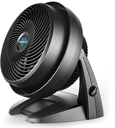 Vornado 630 Mid-Size Whole Room Air Circulator, 3-Speed, Floor Fan for Bedroom, Office, Home, Adjustable Tilt Head, 9 in, Quiet Cooling, Large Electric Fan, Black