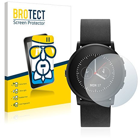 brotect Glass Screen Protector Film compatible with Pebble Time Round - Glass-Foil 9H Protection [Scratch Resistant, High Clarity]