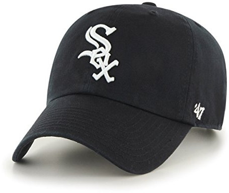 '47 Brand Clean Up Strapback Cap Chicago White SOX B-RGW06GWS-HM Schwarz, Size:OneSize