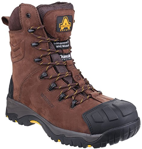 Amblers Safety Male AS995 Pillar Hi-leg Safety Boot, Brown, 10