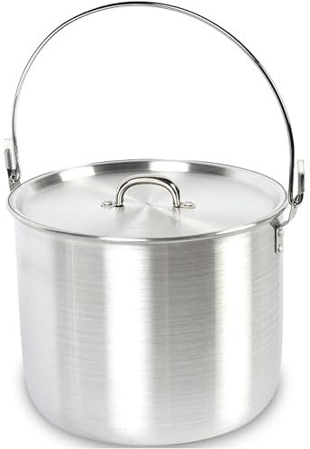 AceCamp® Camping Topf für Gaskocher aus Aluminium mit Henkel und Deckel [4L] - Camping Töpfe für Gaskocher, Grills und Feuer - Camping Topfset Campingtopf - Camping Kochtopf Topfset Camping