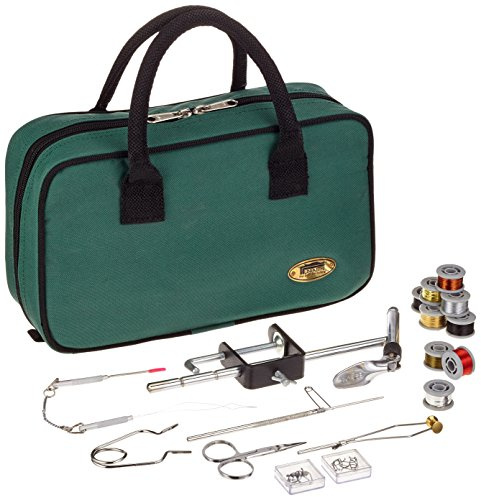 Lineaeffe-Kit Completo Costruzione Mosche Artificiali Pesca Filo ami Code,Set con Custodia in Tessuto