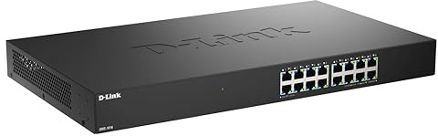 D-Link DMS-1016 Switch Ethernet Non Gestito 16 Porte 2.5G | Fanless, Struttura in Metallo, Plug & Play, Risparmio Energetico | Ideale per SOHO, Wi-Fi 6 / Wi-Fi 7 e IPTV