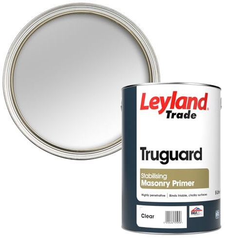 Leyland Trade Truguard Stabilising Masonry Primer, Clear, Coverage 6m2 per Litre, 5L