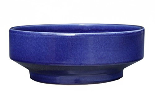 Hentschke Keramik Brunnenschale/Pflanzschale/Wasserschale Ø 38 x 14 cm, Effekt blau, 059.038.64 ohne Bodenloch