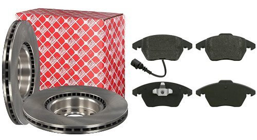 febi bilstein Bremsensatz (vorne, 2 Bremsscheiben + 4 Bremsbeläge) geeignet Golf V (1K1) 1.6 / Touran (1T1, 1T2) 1.9 TDI / Touran (1T1, 1T2) 2.0 TDI