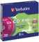 Verbatim CD-RW 700 MB, 5er Pack Slim Case bunt, CD Rohlinge beschreibbar, 52-fache Brenngeschwindigkeit mit langer Lebensdauer, leere CDs, Audio CD Rohling rewritable, CD leer