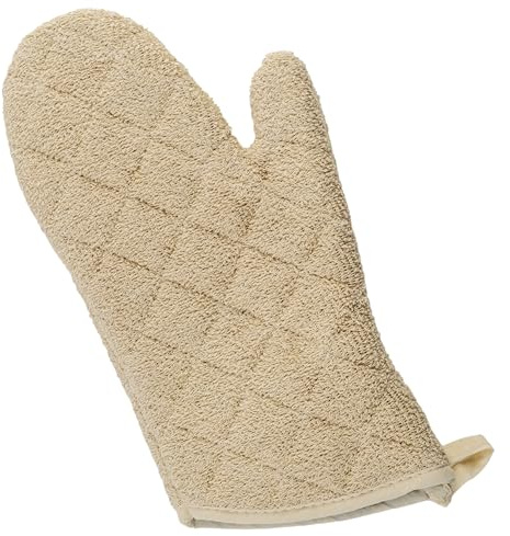 Winco Terry Oven Mitt, 13-Inch, Tan