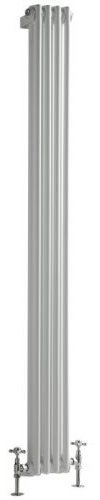 Milano Windsor White Cast Iron Style Vertical Double Column Radiator - 1800mm x 200mm