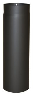 Kamino-Flam Tuyau de Poêle Ø 130 mm, Tube Droit pour Conduit de Fumée en Acier Laqué Senotherm, Conduit de Cheminée Longueur env. 500 mm, Tuyau de Raccordement Testé EN-1856-2, Noir