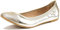 DREAM PAIRS Women's Sole-Flex Gold Ballerina Walking Flats Shoes Size 11 US/ 9 UK