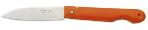 ARCOS Coltello Professionale con Lama in Acciaio Inossidabile 85 millimetri e Manico Ergonomico in Polipropilene Coltello Multiuso di Albacete, Pieghevole e Leggero Colore Arancione