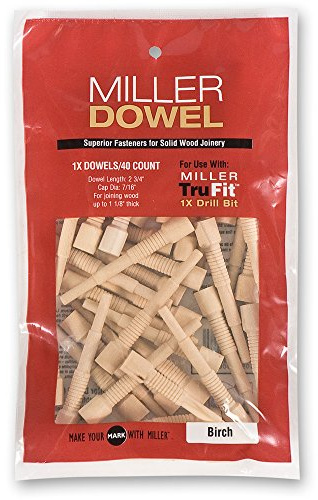 1x Miller Birch Dowels, 40 Pack