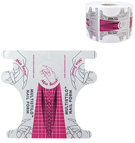 Mia Secret Multistilo 500 PCS - Nail Extension Tips, Forms for Acrylic & Gel Nails - Guide Stickers