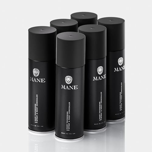 Mane Hair Thickening Spray (Black) x 6 - only £99.75 - Direct from the Manufacturer. Also an instant root concealer