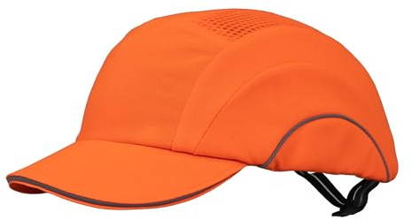 JSP HardcapA1+ Premium Baseball Style EN 812 Bump Cap with 5cm Short Peak Hi-Vis Orange (ABS000-001-600)