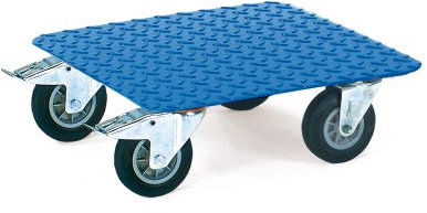 Fetra Transportgeräte mtyyd1167 Ladeschale Tintenroller, Plattform in Blech, geriffelt,, 400 kg, 500 mm Länge x Breite 500 mm x 185 mm Höhe Durchmesser