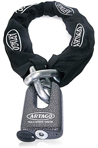 ARTAGO 69T150 Kettenschloss Motorrad Doppelfunktion, Maximale Sicherheit Bunker Selection, CLASSE SRA und Sold Secure Gold Homologiert, ø15
