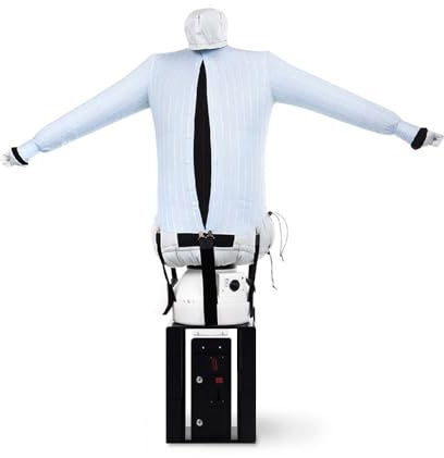 Bügelpuppe Sockel zur Befestigung am Boden und Münzprüfer trocknet und bügelt automatisch Hemden Blusen Polos Shirts Pullovern mit warmer Luft 2 Programme Garantie 5 Energieklasse A ++ Jahre SA14 SELF
