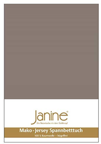Janine Spannbetttuch 5007 Mako Jersey 90/190 bis 100/200 cm Taupe Fb. 57