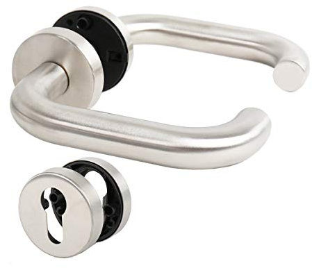 Türkline Türbeschlag Edelstahl matt gebürstet Profilzylinder Modell REAL