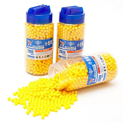 GOODS+GADGETS High Grade BB - Billes - Munitions - Pour l’Airsoft - Lot de 6 000 - Jaune - Calibre 6 mm, 0,12 g (6 000 billes)