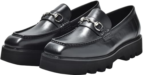 MM/ONE Mens Monkstrap Monk Strap Shoes Oxford Shoes Water Repellent Plain Toe Slip-on Dress Shoes Mens Medallion Wingtip, Black, 43 EU (US Men's 10 M)