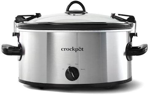 Crock-Pot Cook N Carry Oval Manual Portable Slow Cooker, Silver, 6-Quart