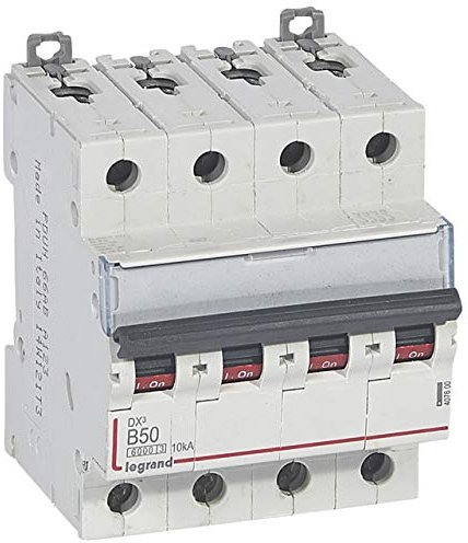 Disjoncteur DX³6000-4P 400V~ 50A - courbe B - 4 modules